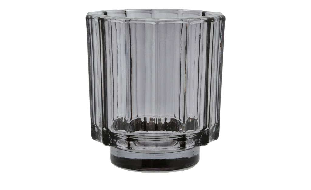 WIndlicht ¦ grau ¦ Glas  ¦ Maße (cm): H: 10 Ø: 9 Dekoration > Laternen & Windlichter - Höffner
