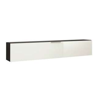 Klappen Hängeschrank in Schwarz Weiß 180 cm breit