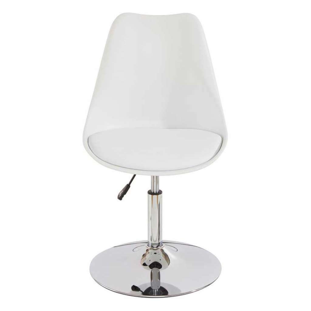 Schalen Drehstühle in Weiß Kunststoff höhenverstellbar (2er Set)