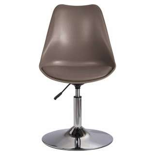 Schalen Drehstühle in Hellbraun Kunststoff höhenverstellbar (2er Set)