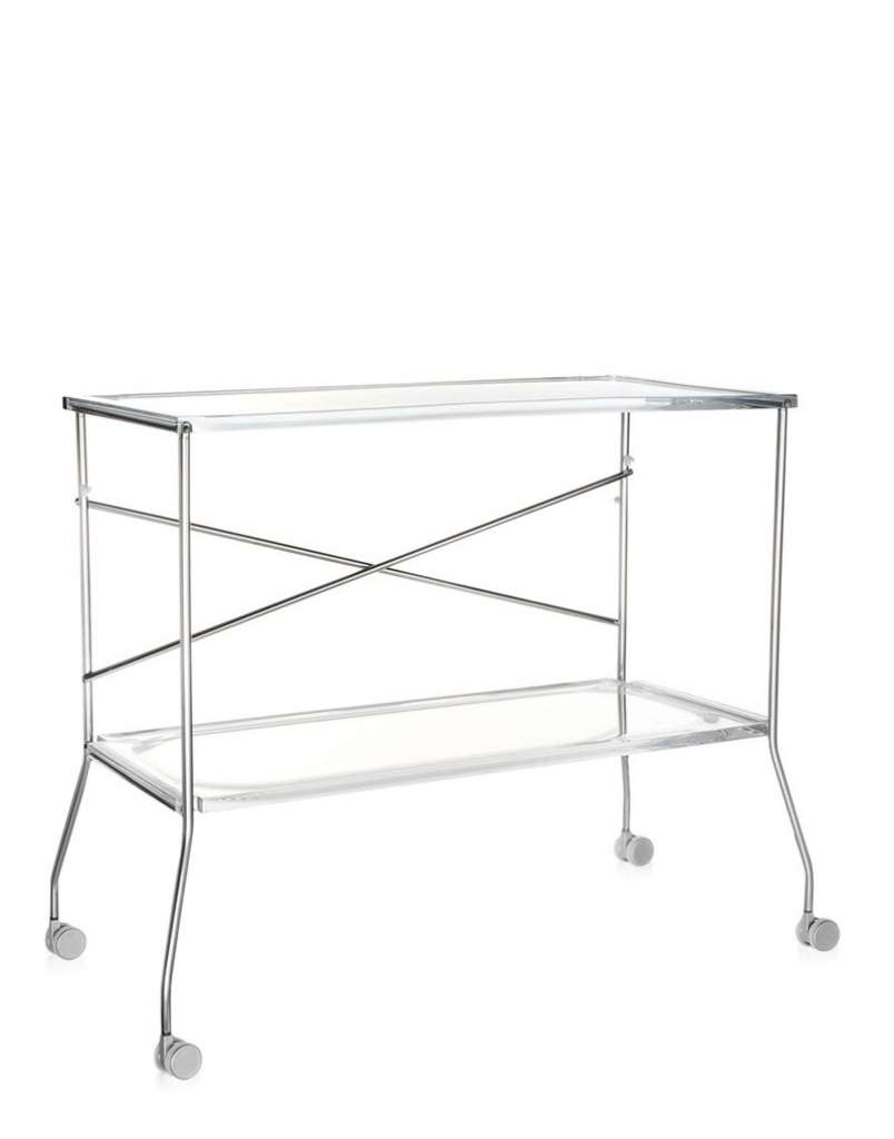 Kartell - Flip Servierwagen - glasklar - indoor