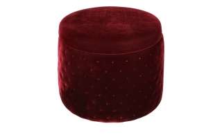 como Pouf  Samt ¦ lila/violett ¦ Maße (cm): H: 27 Ø: 35 Polstermöbel > Hocker > Sitzpouf - Höffner