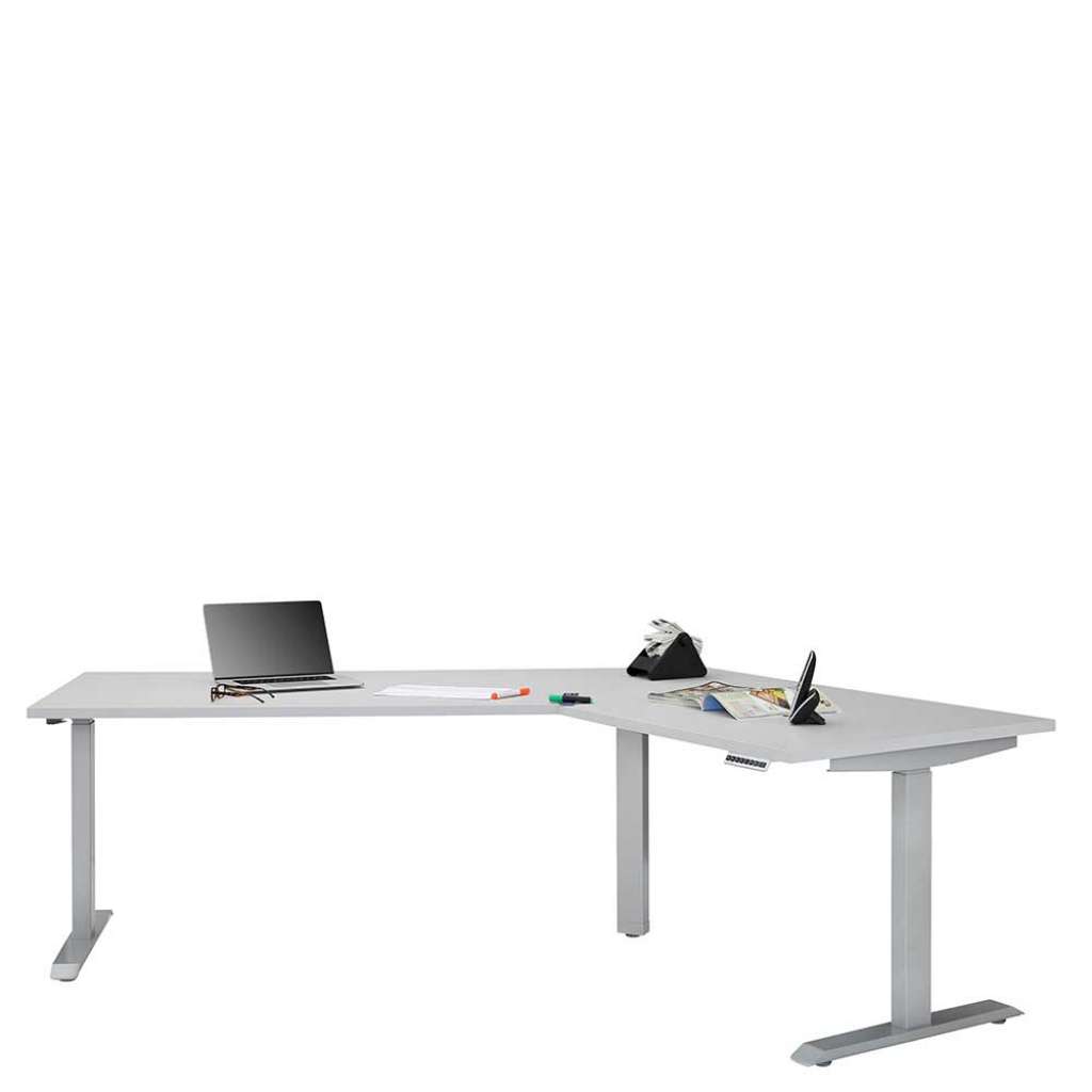 Computerecktisch in Grau höhenverstellbar