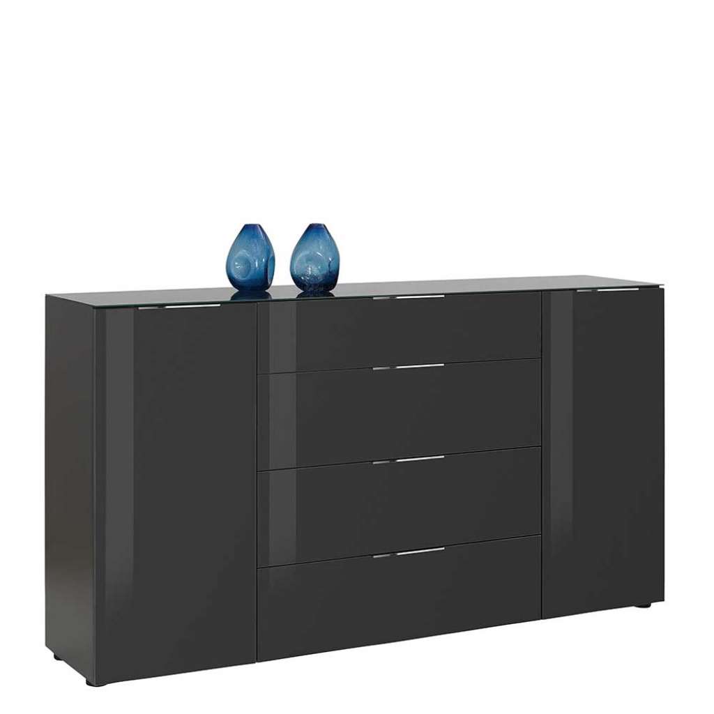 Esszimmersideboard in Anthrazit Glas beschichtet Made in Germany
