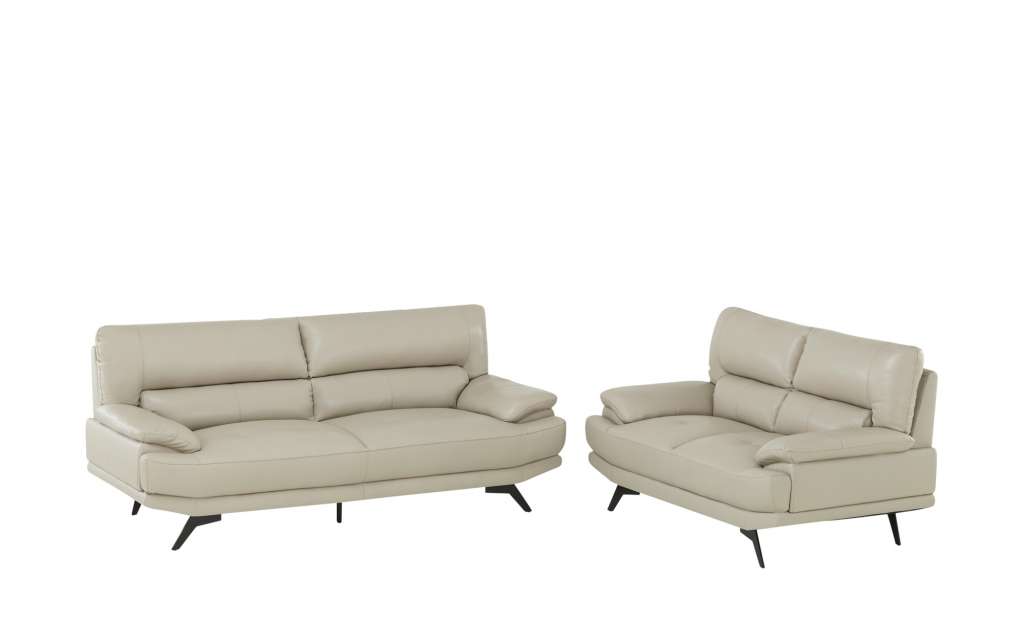 uno Sitzgruppe Leder  Lisa ¦ beige ¦ Maße (cm): H: 92 T: 92,5 Polstermöbel > Sofas > Sitzgruppen - Höffner