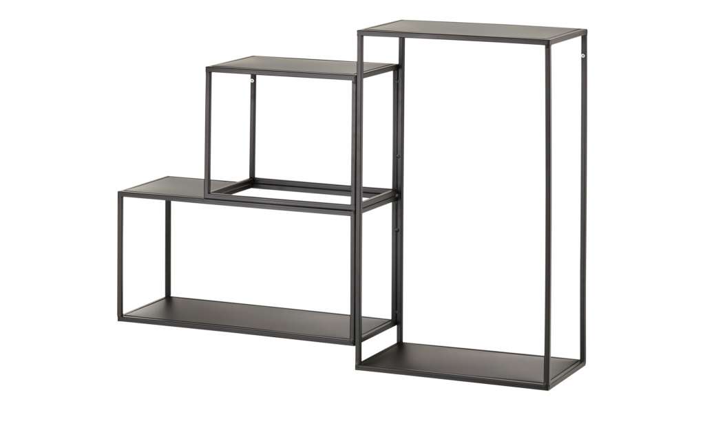 Wandregal ¦ schwarz ¦ Maße (cm): B: 70 H: 50 T: 16 Regale > Bücherregale - Höffner