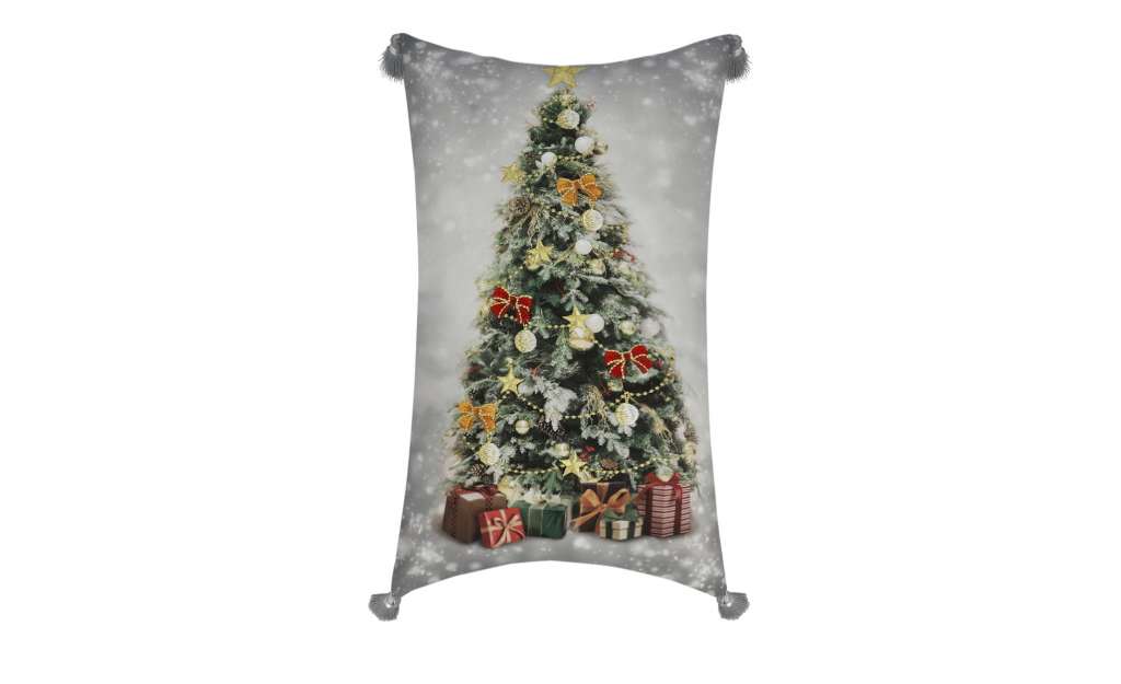 LAVIDA Kissen  Weihnachtsbaum ¦ grau ¦ 100% Polyesterfüllung, 350gr. ¦ Maße (cm): B: 30 Heimtextilien > Kissen > Dekokissen - Höffner