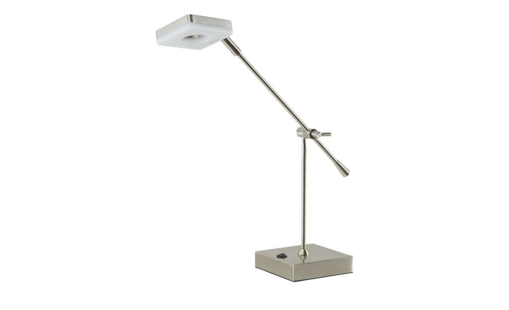 KHG Tischleuchte, 1-flammig, Nickel-matt ¦ silber ¦ Maße (cm): B: 11 H: 57 Lampen & Leuchten > Innenleuchten > Tischlampen - Höffner