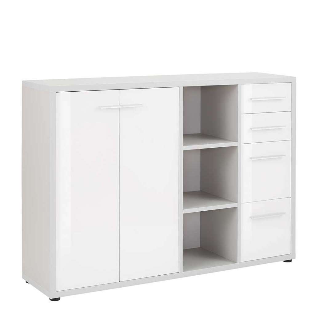 Sideboard in Weiß und Grau Büro