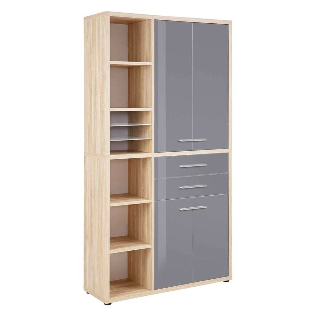 Aktenschrank in Grau und Eiche Optik Made in Germany