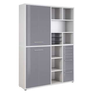 Ordnerschrank in Grau viel Stauraum