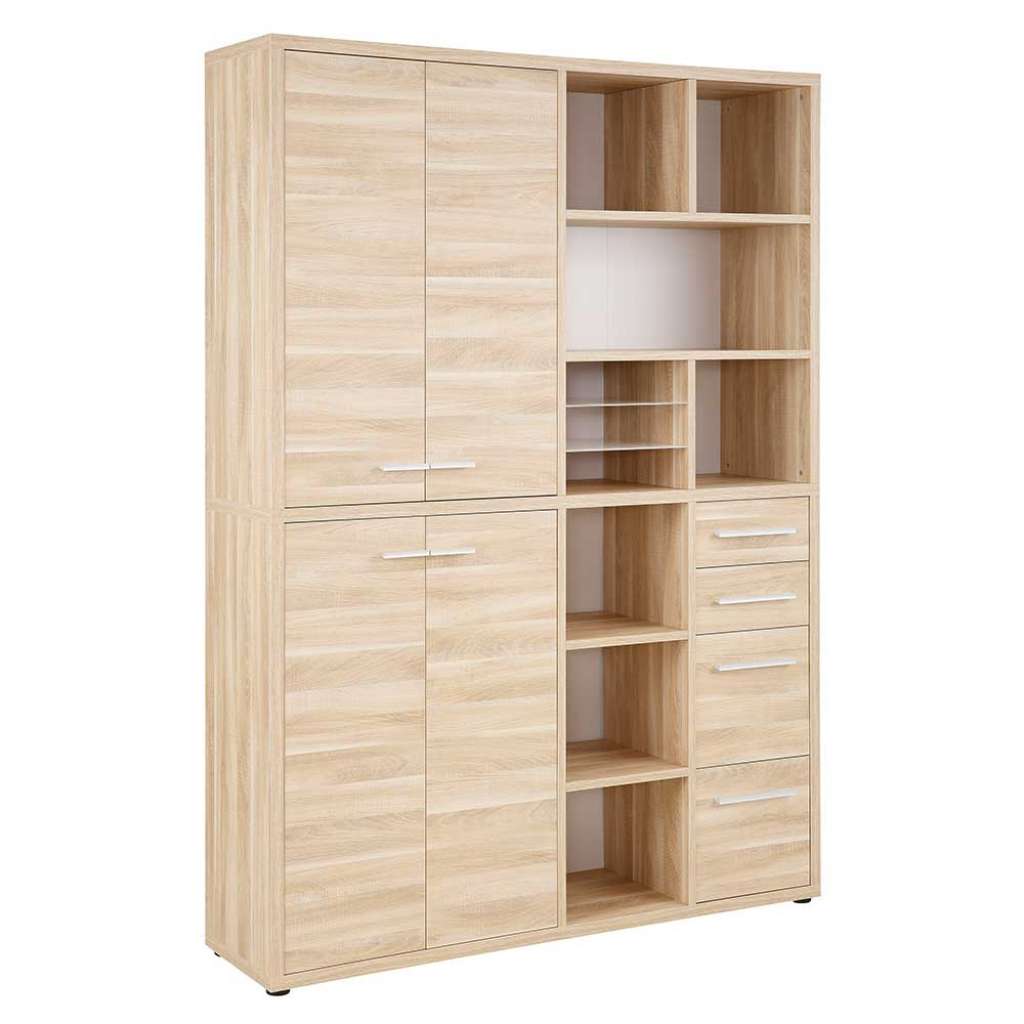 Aktenordnerschrank in Eichefarben 4 türig