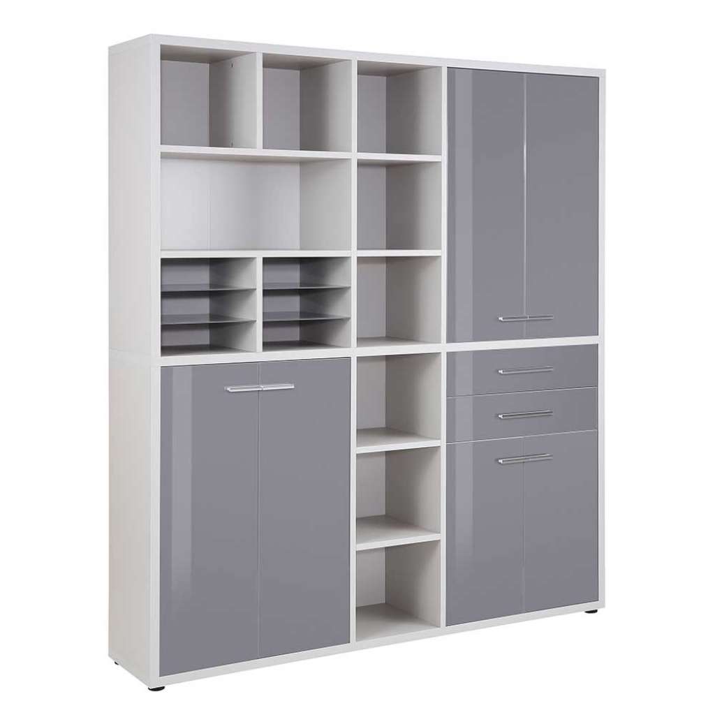 6 türiger Aktenschrank in Grau Made in Germany