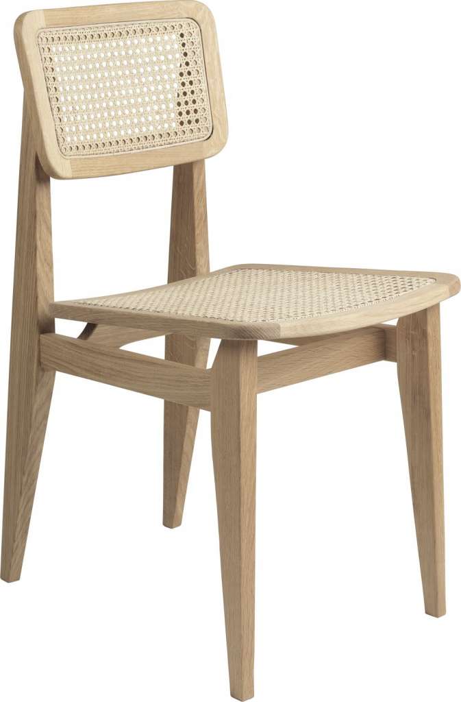Gubi - C-Chair Stuhl all french cane - Eiche geölt - indoor