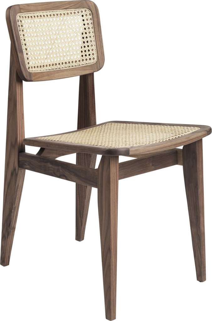 Gubi - C-Chair Stuhl all french cane - Walnuss geölt - indoor