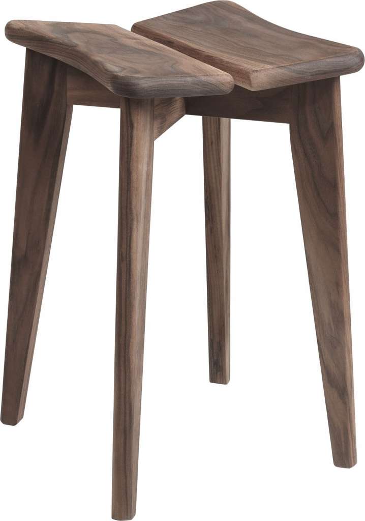 Gubi - Trèfle Hocker - american walnut - indoor