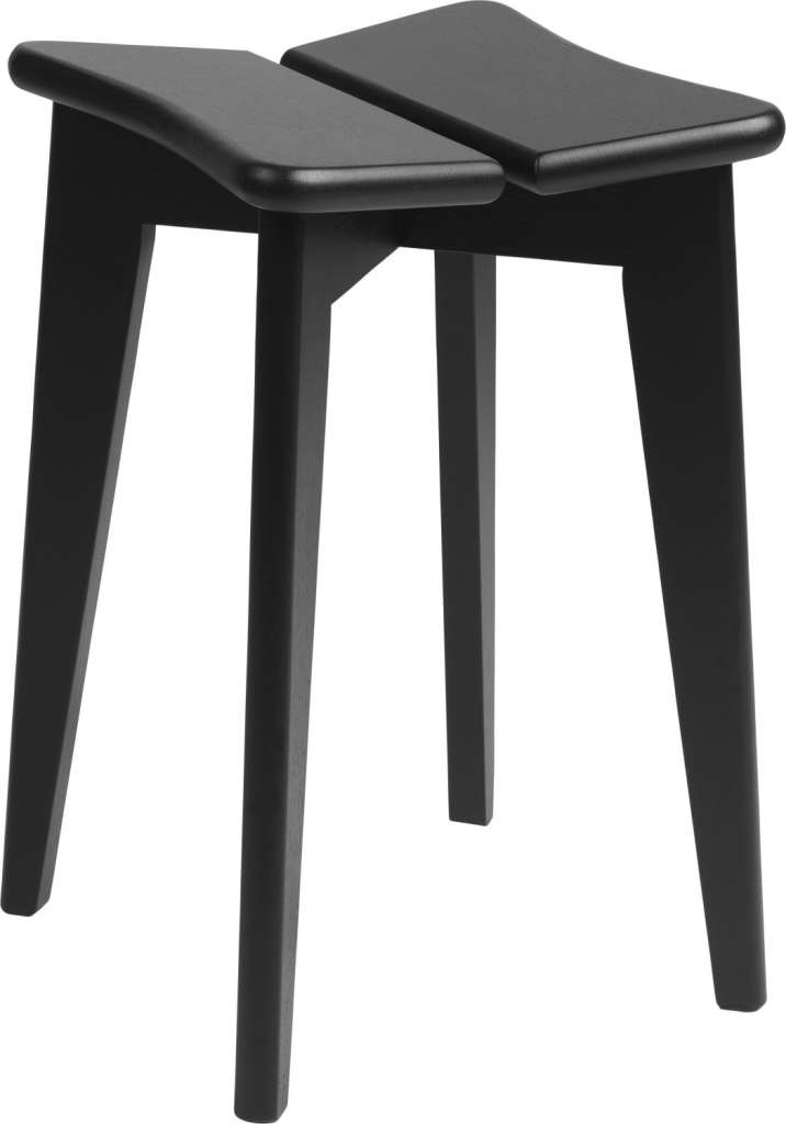 Gubi - Trèfle Hocker - black stained oak - indoor