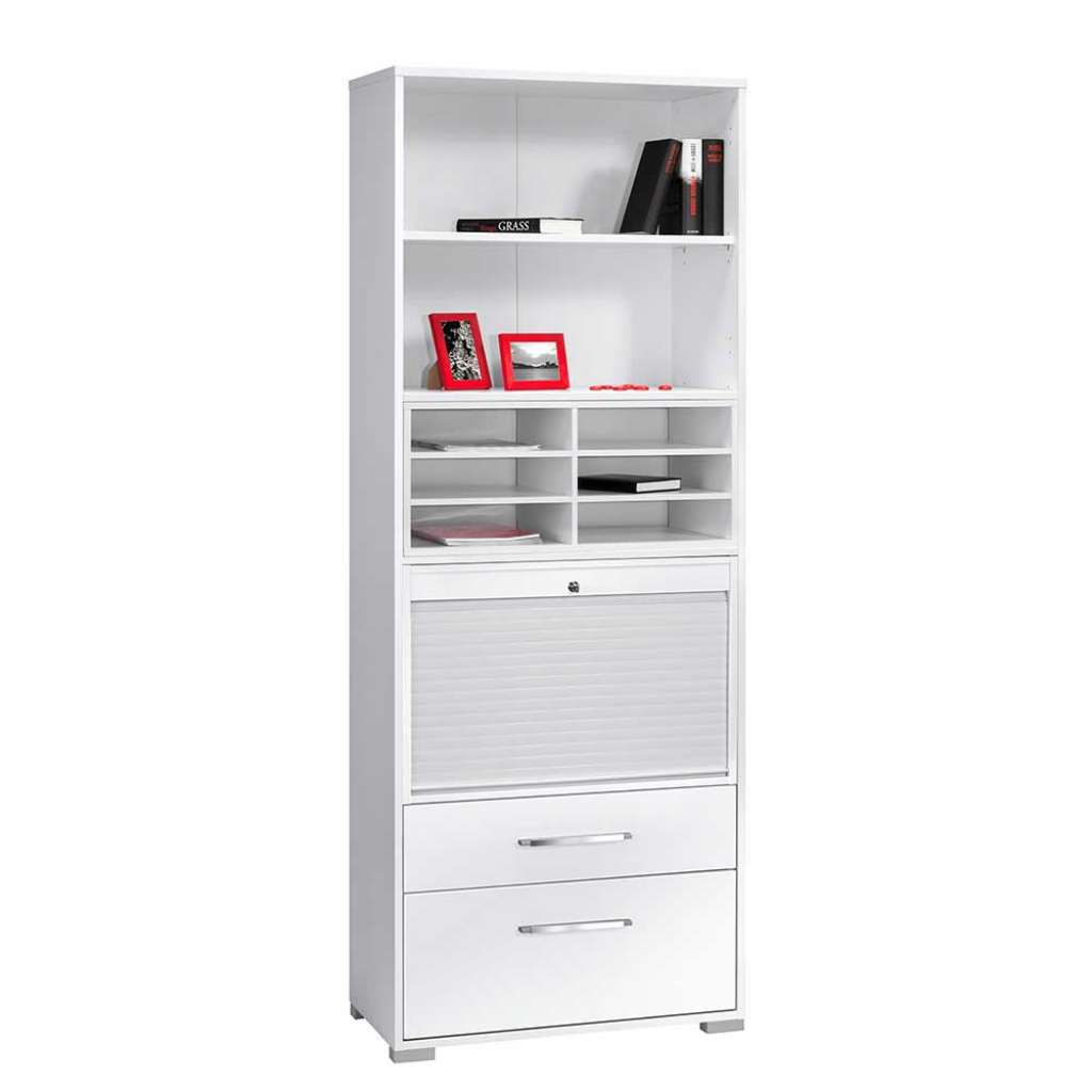 Jalousieschrank in Weiß 80 cm breit