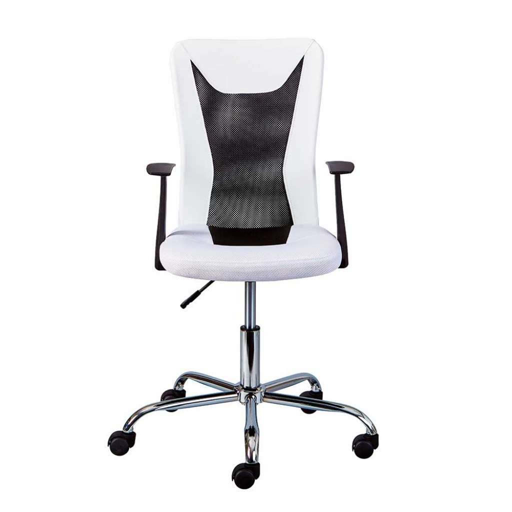 Ergonomischer Bürostuhl in Weiß und Schwarz höhenverstellbar