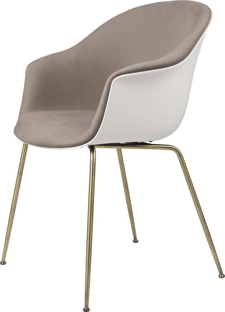 Gubi - Bat Dining Stuhl Capsule Collection - Dedar, Melville - Suede Brown 019 - indoor