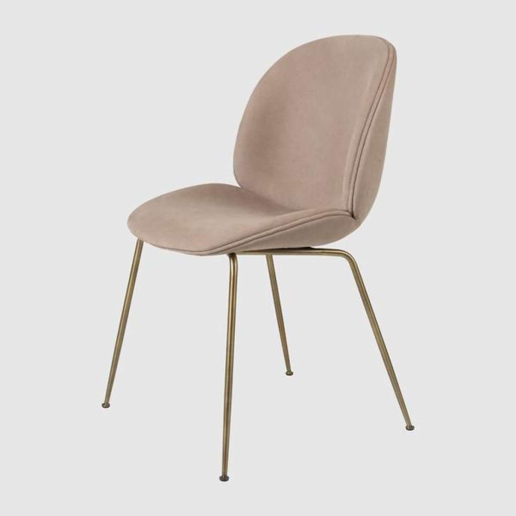 Gubi - Beetle Dining Stuhl Capsule Collection - Dedar, Melville - Suede Brown 019 - indoor