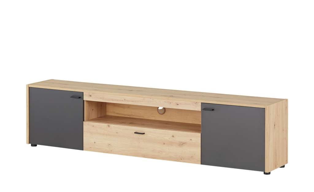 TV-Lowboard  Nisio ¦ holzfarben ¦ Maße (cm): B: 202,5 H: 48,5 T: 35 TV- & Media Möbel > TV-Racks - Höffner