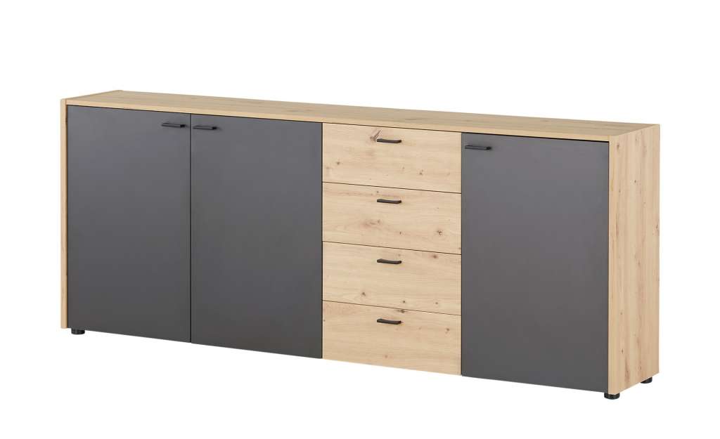 Sideboard  Nisio ¦ holzfarben ¦ Maße (cm): B: 202,5 H: 80,5 T: 35 Kommoden & Sideboards > Kommoden - Höffner