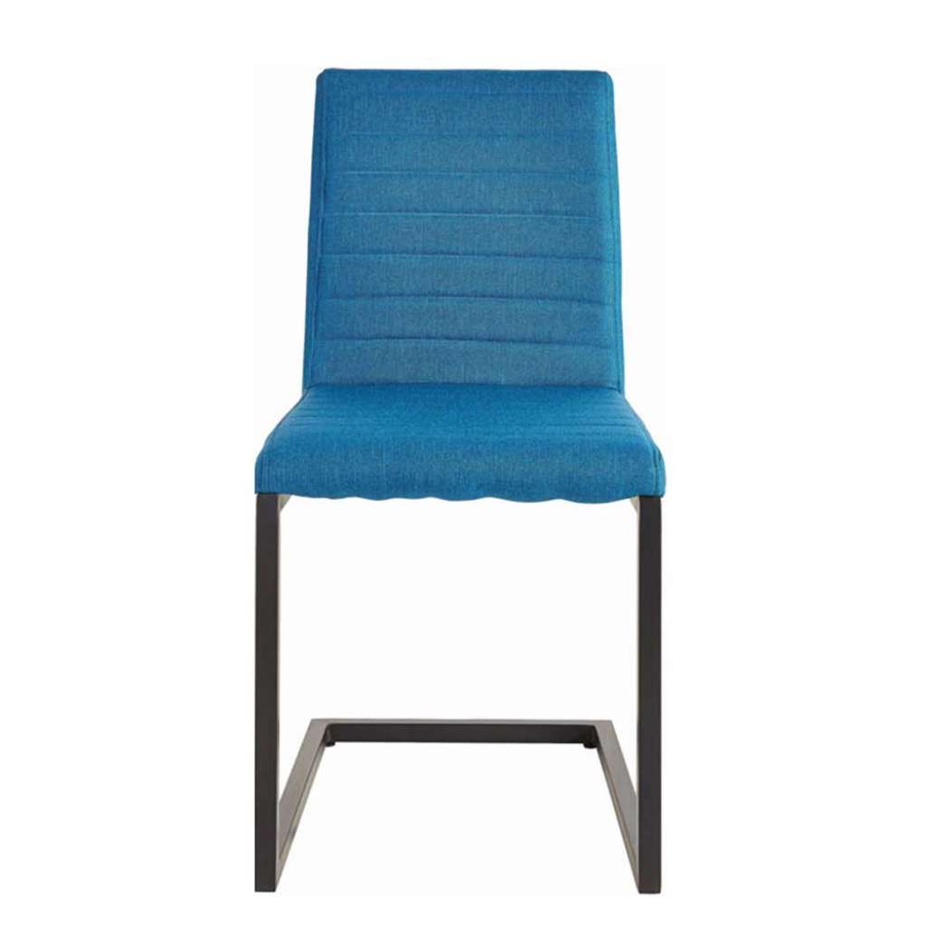 Freischwinger in Petrol Webstoff modern (2er Set)
