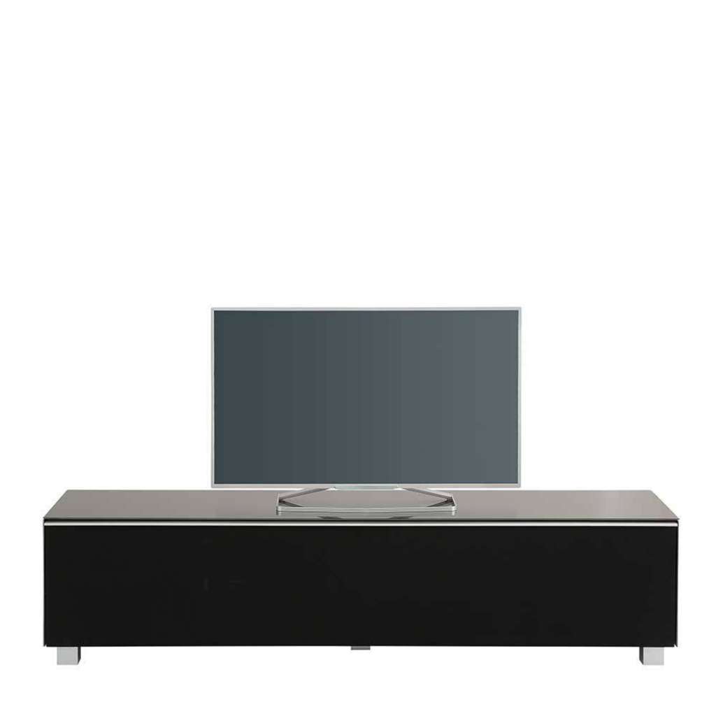 TV Unterschrank in Grau und Schwarz Akustikstoff