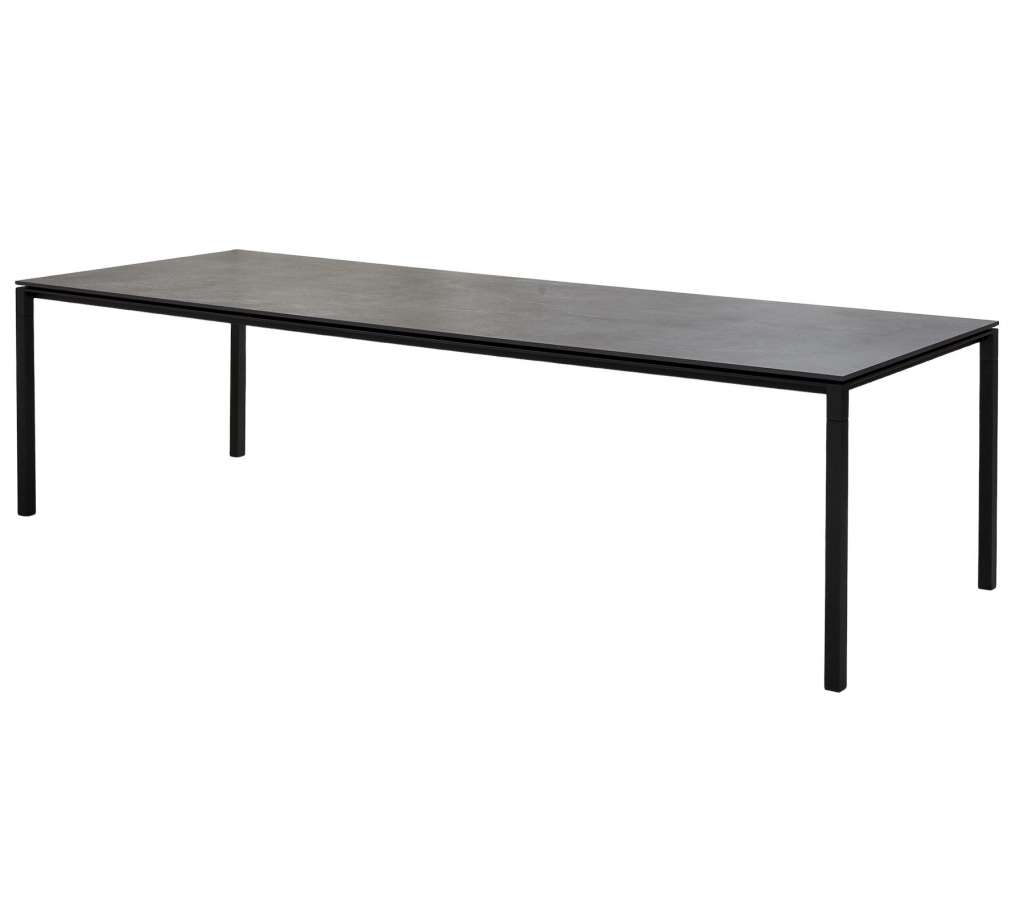 Cane-line - Pure Tisch - 280 x 100 cm -  Gestell: lavagrau - Tischplatte: Basalt grau - lavagrau - indoor
