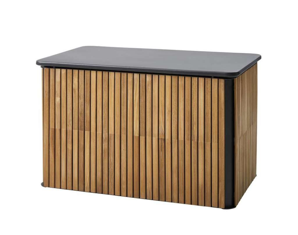 Cane-line - Combine Kissentruhe - klein - teak, lavagrau - outdoor
