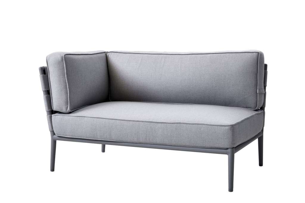 Cane-line - Conic 2-Sitzer Loungesofa - hellgrau - outdoor