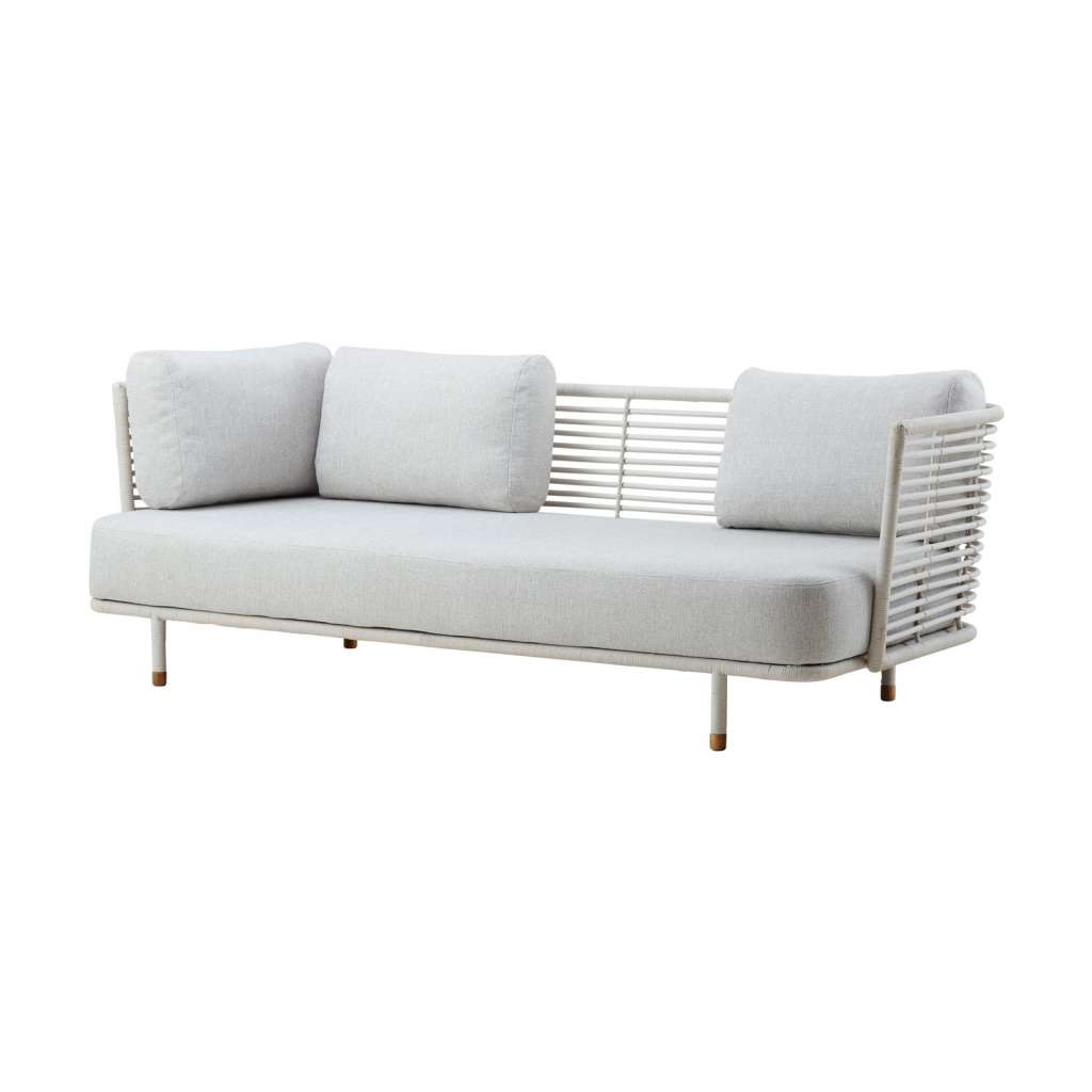 Cane-line - Sense 3-sitzer Sofa - Rattan weiß - off-white (Swipe) - indoor