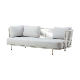Cane-line - Sense 3-sitzer Sofa - Rattan weiß - off-white (Swipe) - indoor