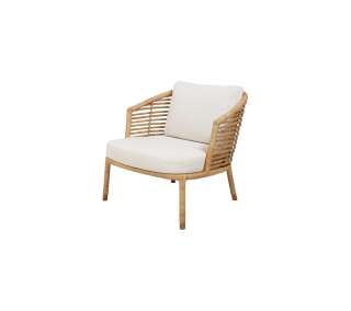 Cane-line - Sense Loungesessel - Rattan natur - off-white (Swipe) - indoor