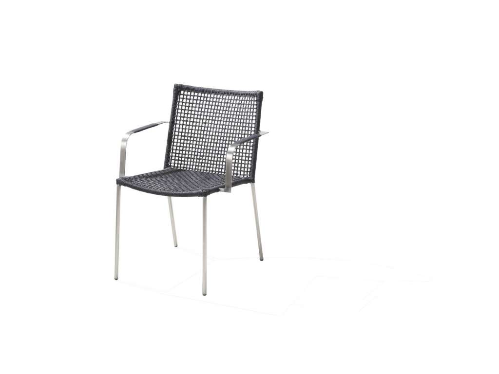 Cane-line - Straw Armlehnstuhl - schwarz - indoor