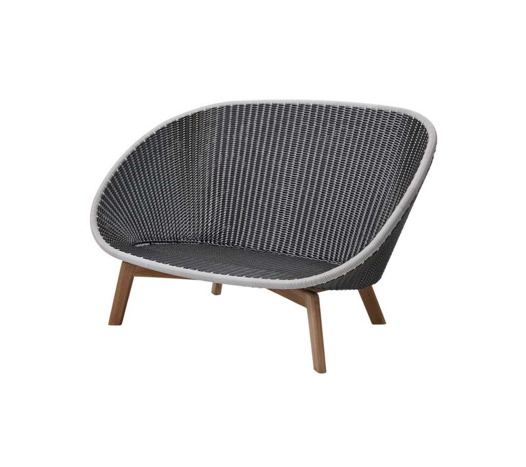 Cane-line - Peacock 2- Sitzer Sofa - Cane-line Wave - grau - outdoor