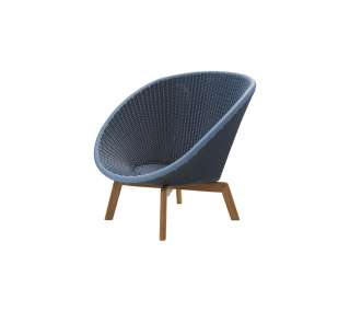 Cane-line - Peacock Loungesessel - mitternachtsblau - indoor