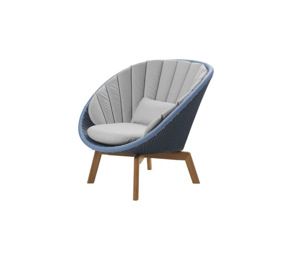 Cane-line - Kissensatz für Peacock Loungesessel  - hellgrau - indoor