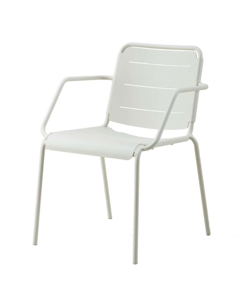 Cane-line - Copenhagen Stuhl mit Armlehne  - weiß - indoor