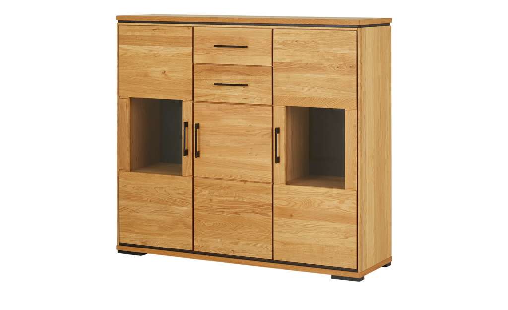 Woodford Highboard  Modea-Black ¦ holzfarben ¦ Maße (cm): B: 140 H: 126,3 T: 43 Kommoden & Sideboards > Highboards - Höffner