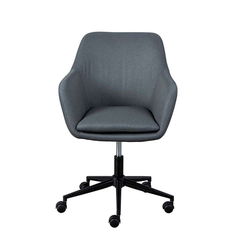 Büro Drehstuhl in Grau Webstoff Armlehnen