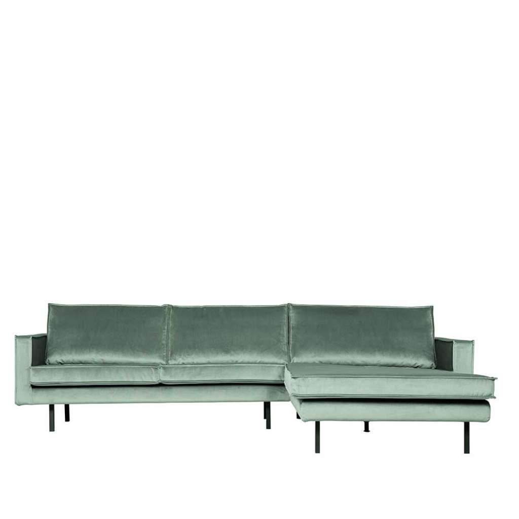 Samt Ecksofa in Mintgrün 300 cm breit