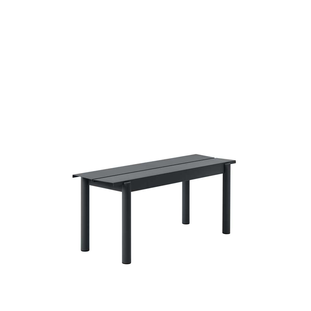Muuto - Linear Steel Bank - schwarz - 110 cm - indoor