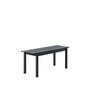 Muuto - Linear Steel Bank - schwarz - 110 cm - indoor