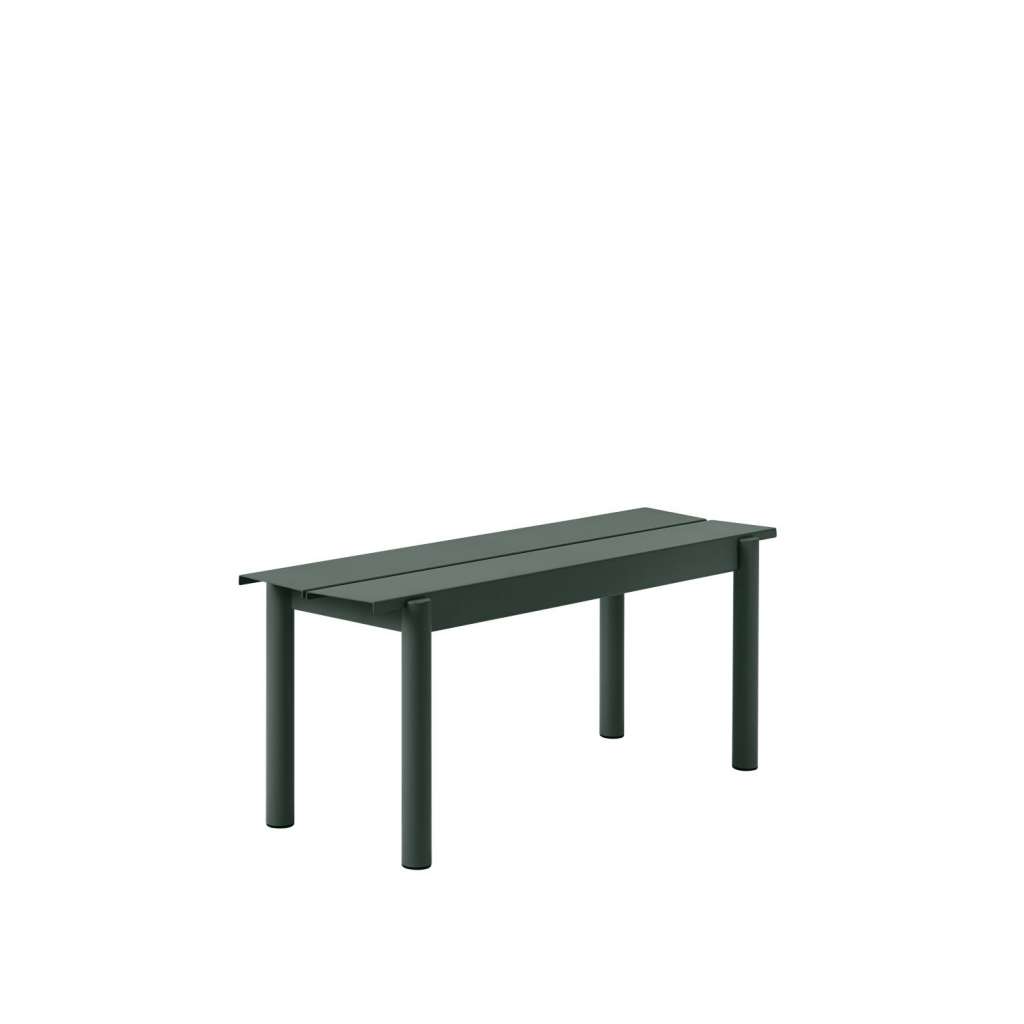 Muuto - Linear Steel Bank - dunkelgrün - 110 cm - indoor
