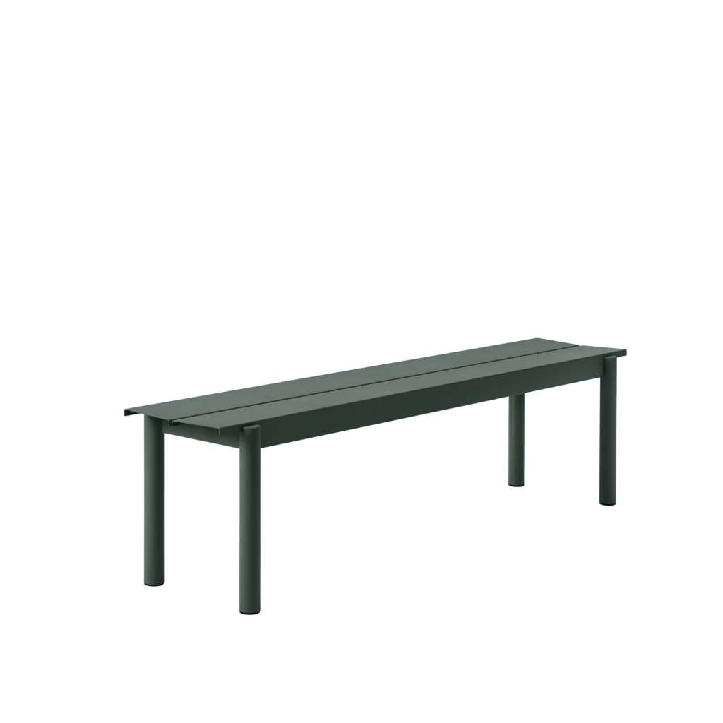 Muuto - Linear Steel Bank - dunkelgrün - 170 cm - indoor