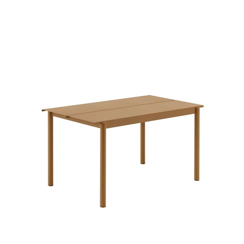 Muuto - Linear Steel Tisch - orange - 140 x 75 cm - indoor