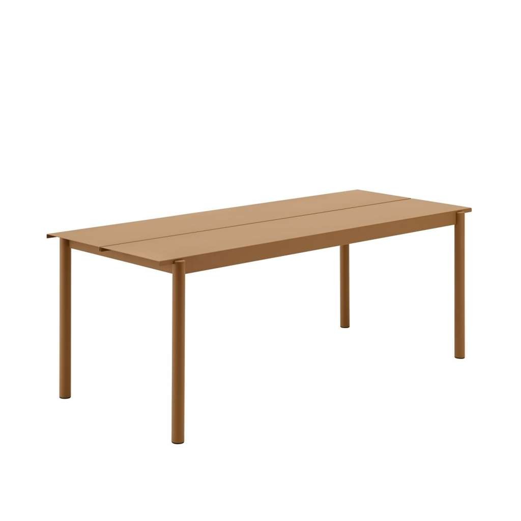 Muuto - Linear Steel Tisch - orange - 200 x 75 cm - indoor