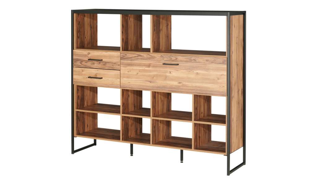 Regal  Abeto ¦ holzfarben ¦ Maße (cm): B: 154,5 H: 131,4 T: 40 Regale > Bücherregale - Höffner